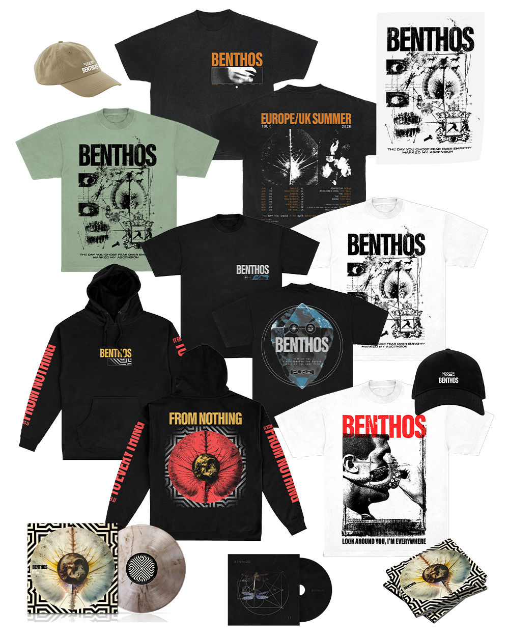 Official Benthos merchandise: t-shirts and other items